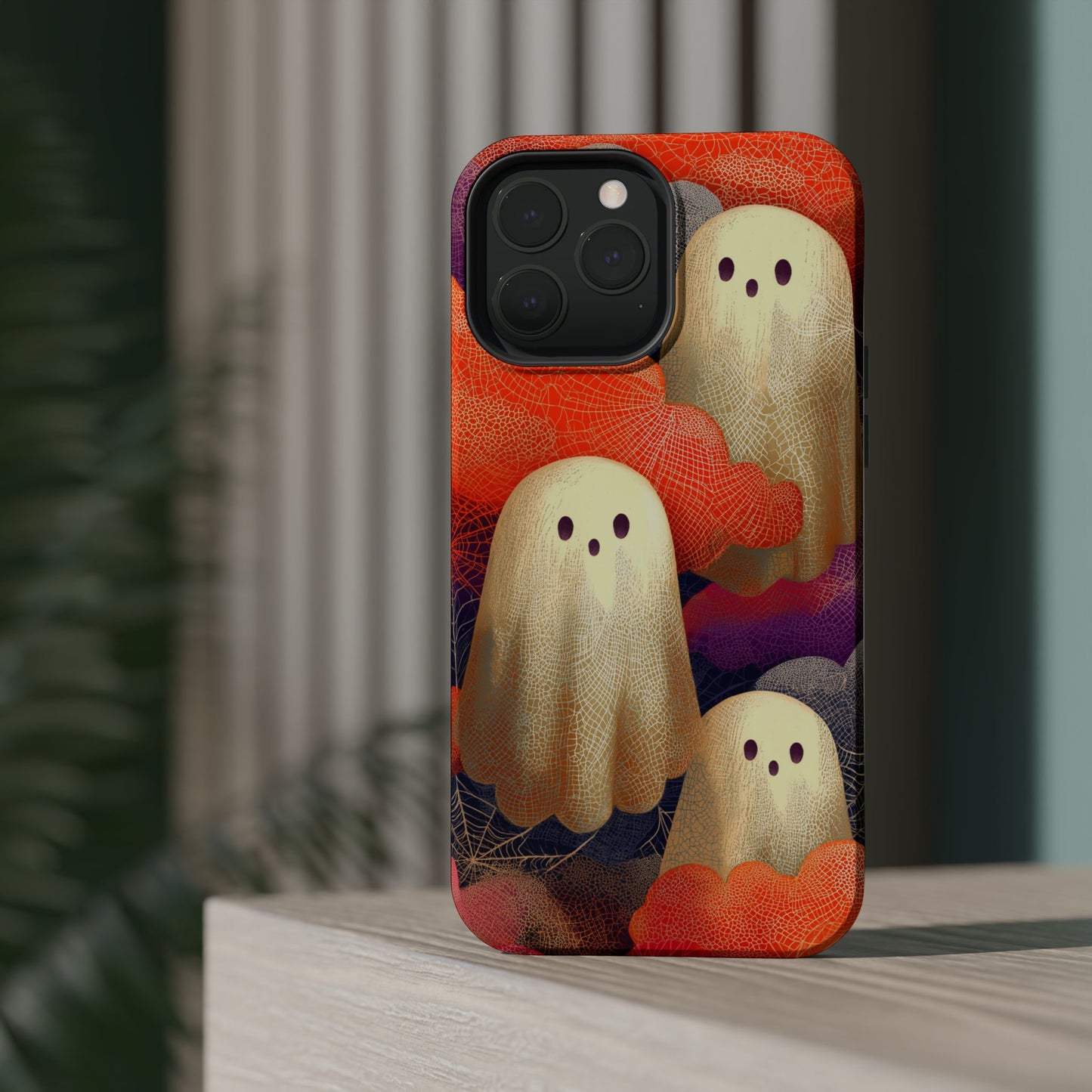 Halloween MagSafe iPhone case glossy finish closeup