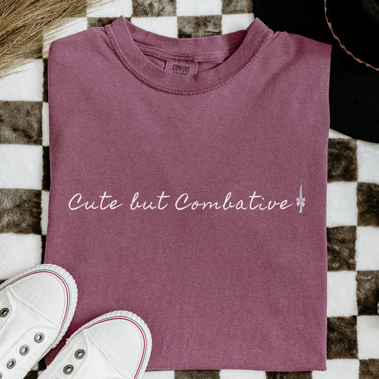 Cute but Combative Tee – Alt Indie, Pastel Goth, Soft Grunge Comfort Colors® Shirt