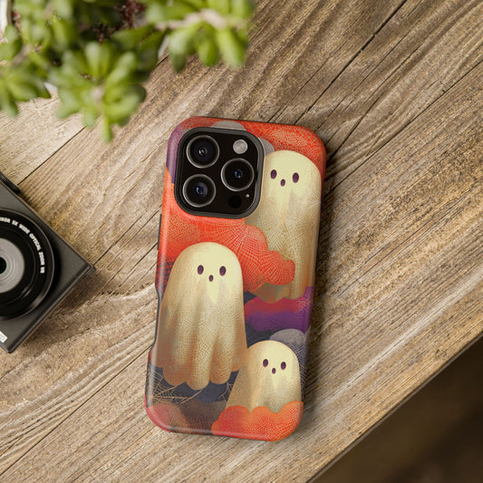 Spooky cute ghost iPhone case with pastel Halloween design