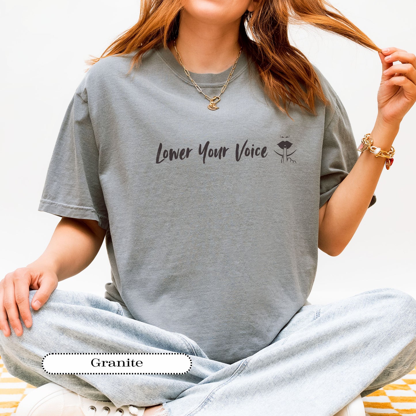 Lower Your Voice Tee – Funny Sarcastic Shirt, Comfort Colors® Graphic Tee, Sassy Everyday Outfit