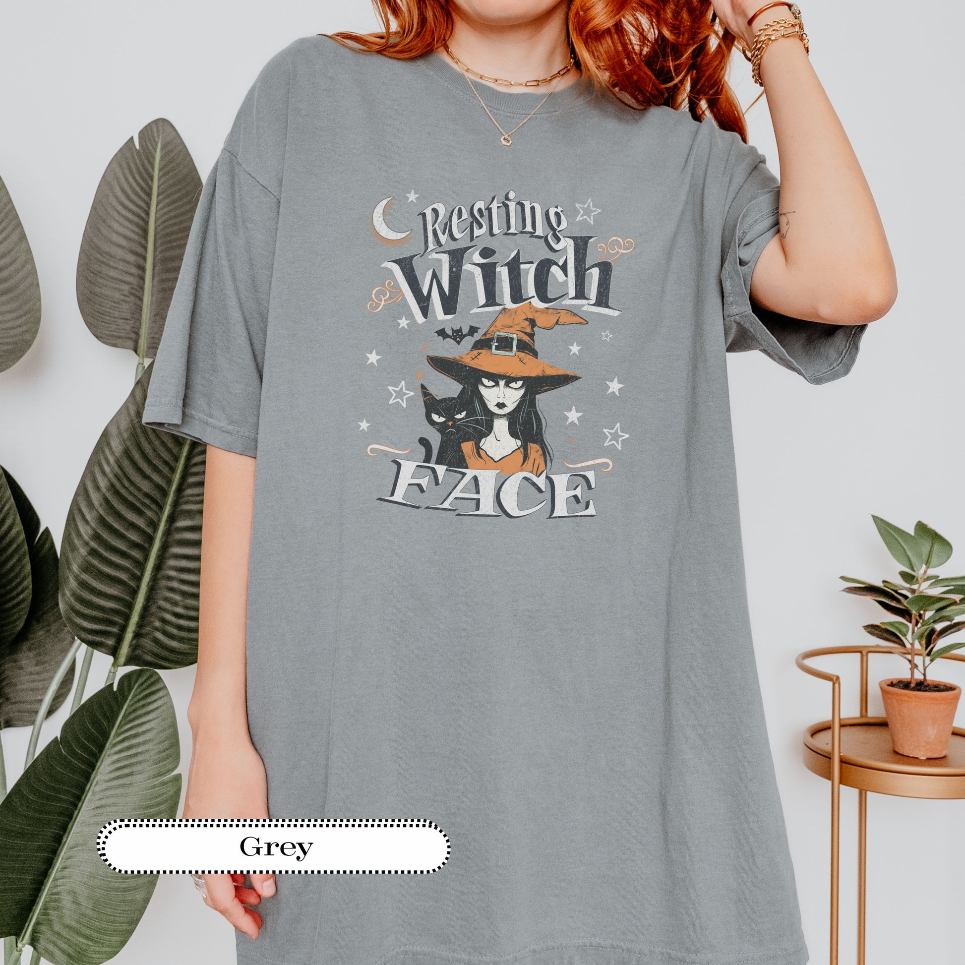 Funny witch Halloween shirt – retro witchy graphic tee for spooky season.
