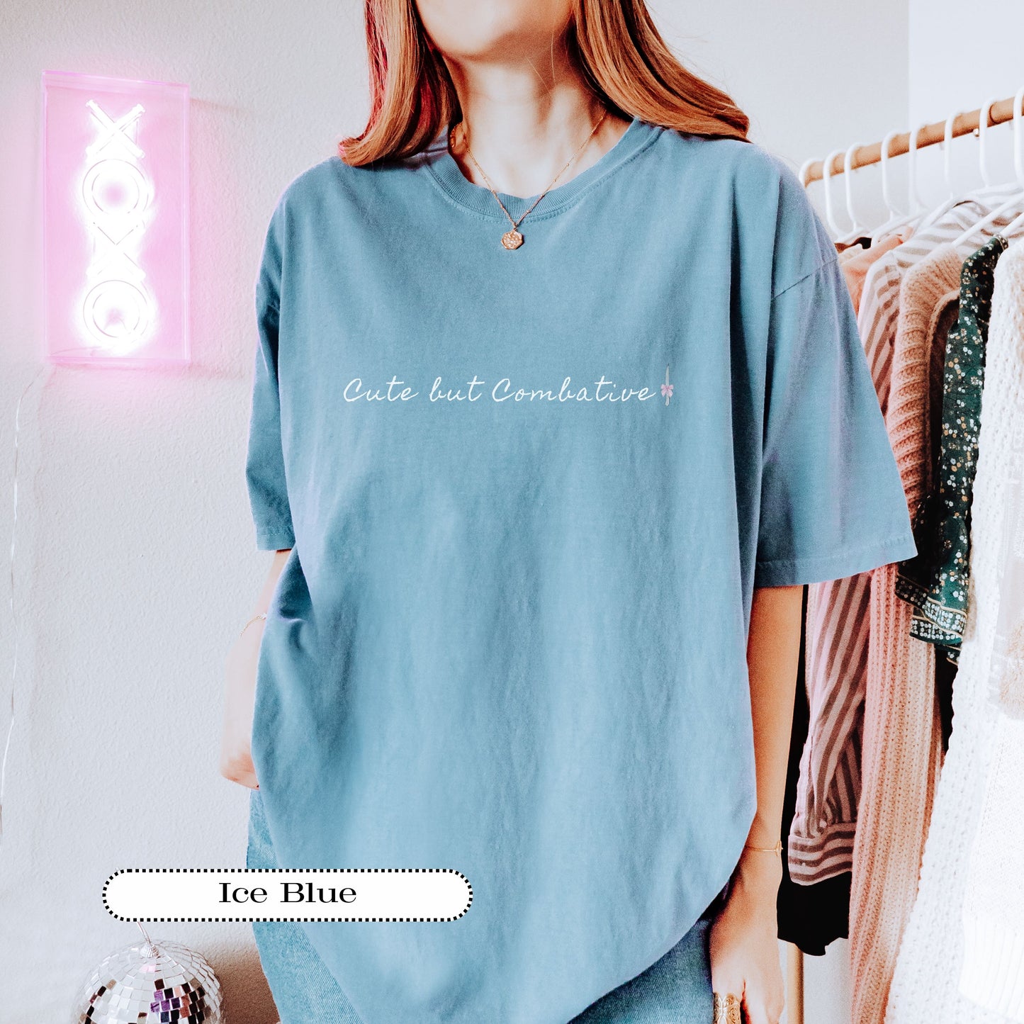 Cute but Combative Tee – Alt Indie, Pastel Goth, Soft Grunge Comfort Colors® Shirt
