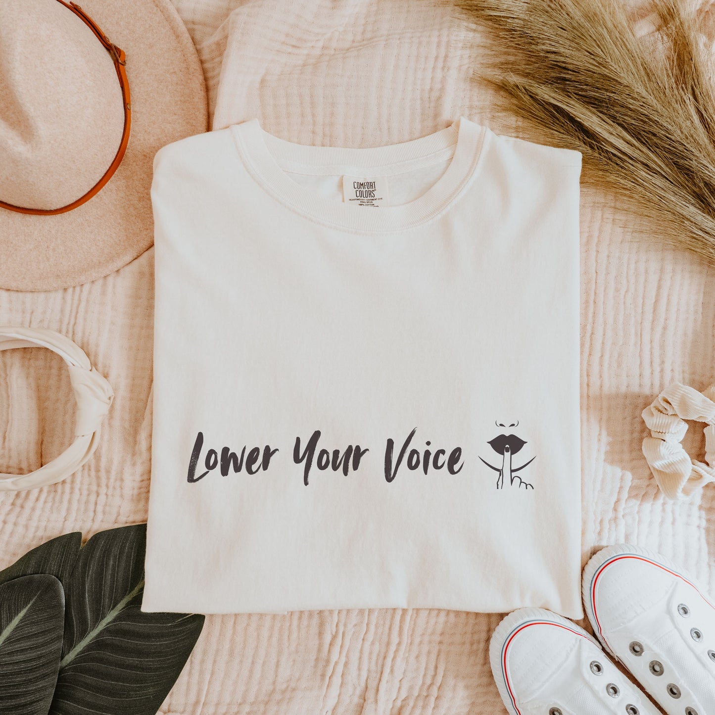 Lower Your Voice Tee – Funny Sarcastic Shirt, Comfort Colors® Graphic Tee, Sassy Everyday Outfit