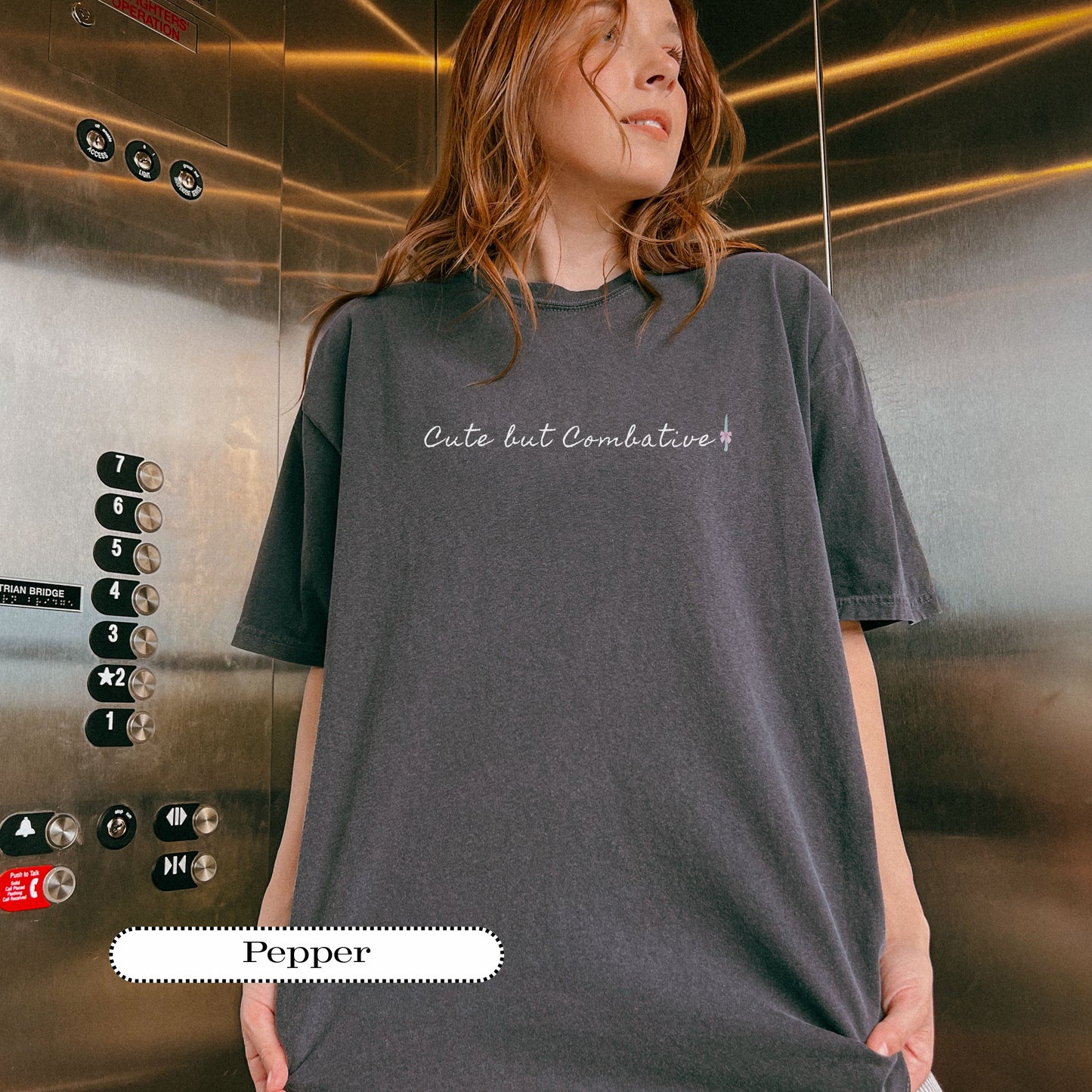 Cute but Combative Tee – Alt Indie, Pastel Goth, Soft Grunge Comfort Colors® Shirt