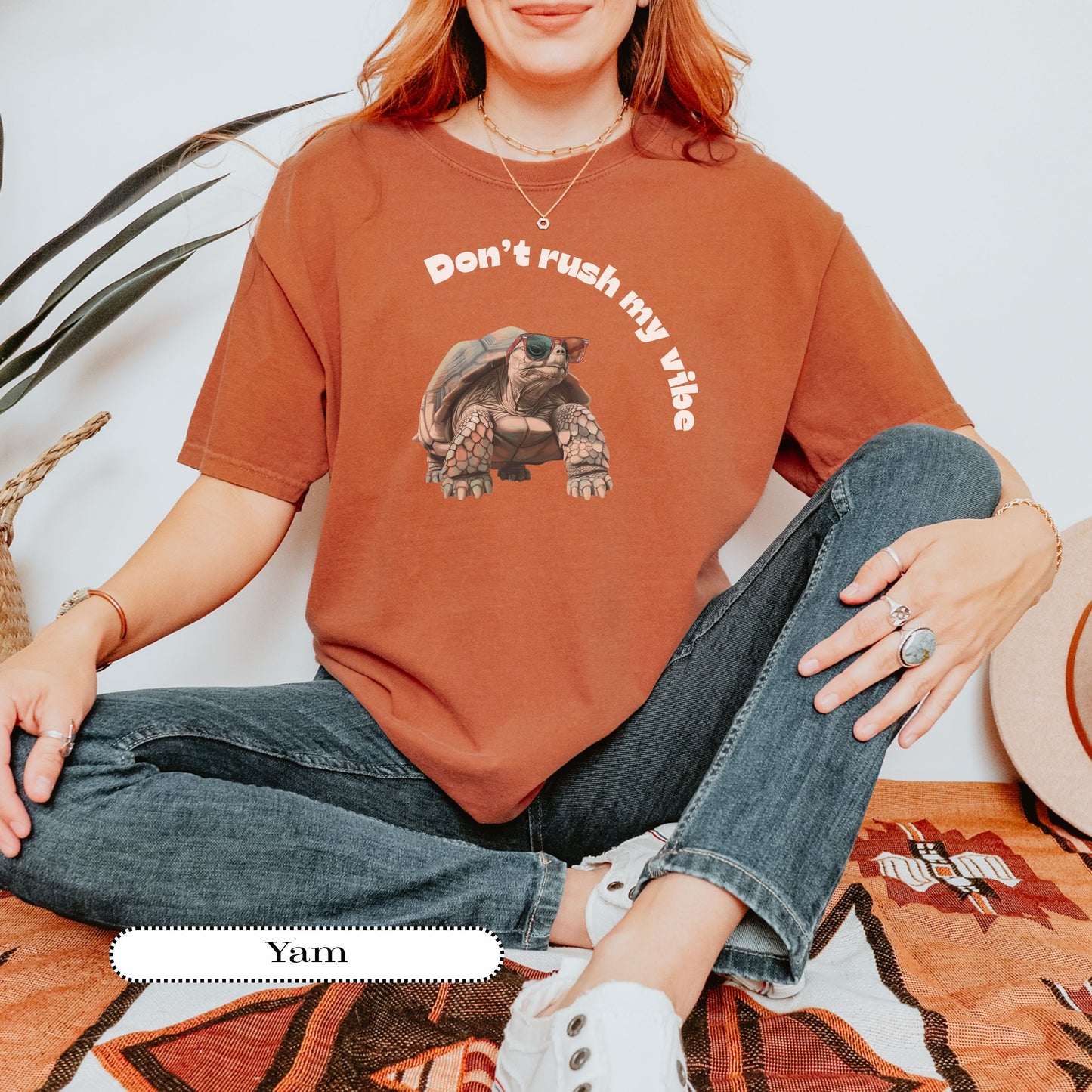 Don’t Rush My Vibe Shirt – Funny Turtle Tee – Retro Tortoise Graphic – Chill Animal Lover Comfort Colors® Tee
