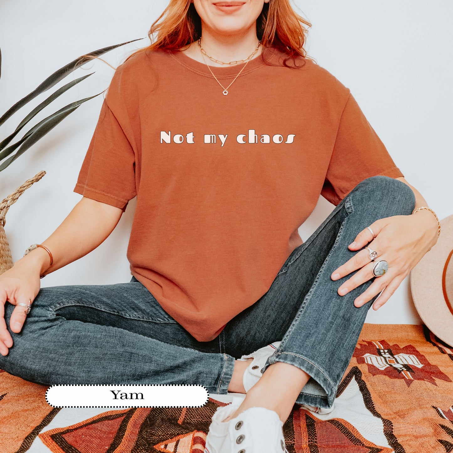 Not My Chaos Shirt – Funny Comfort Colors® Graphic Tee for Women